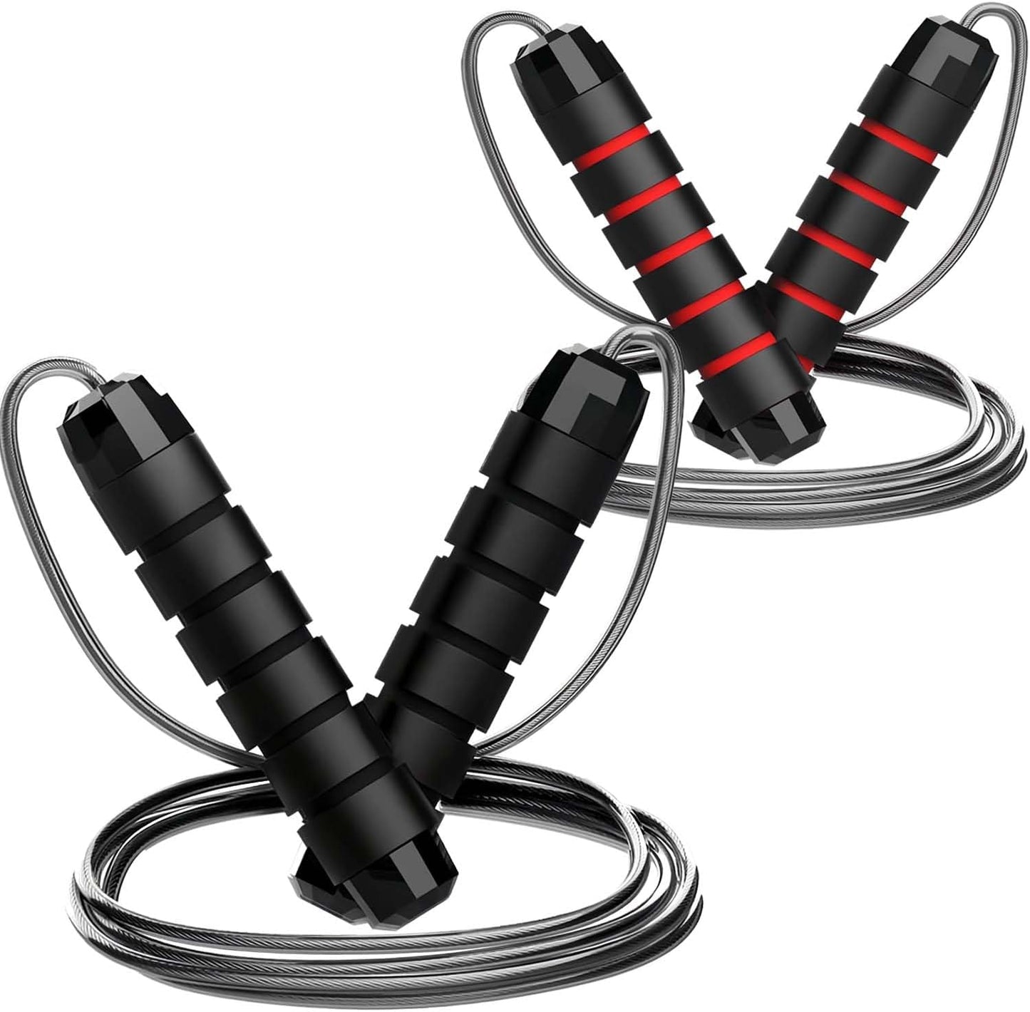 Ultimate 2 Pack Adjustable Jump Ropes for All Ages - Perfect for Fitness, Boxing & Fun Workouts!
