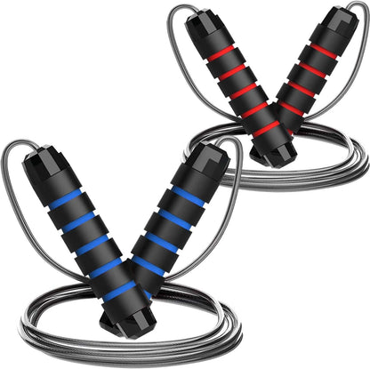 Ultimate 2 Pack Adjustable Jump Ropes for All Ages - Perfect for Fitness, Boxing & Fun Workouts!