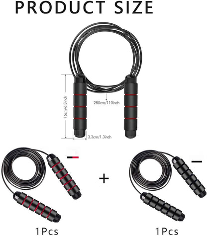 Ultimate 2 Pack Adjustable Jump Ropes for All Ages - Perfect for Fitness, Boxing & Fun Workouts!