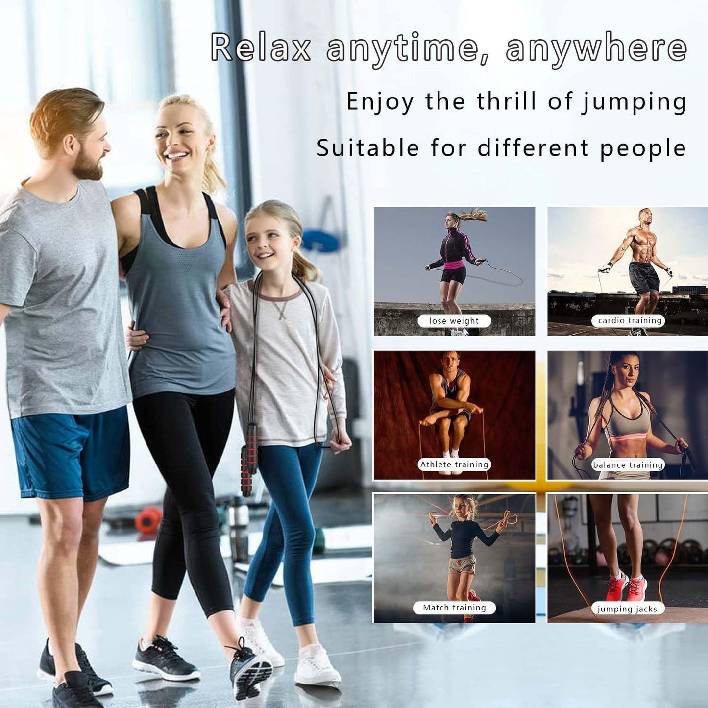 Ultimate 2 Pack Adjustable Jump Ropes for All Ages - Perfect for Fitness, Boxing & Fun Workouts!